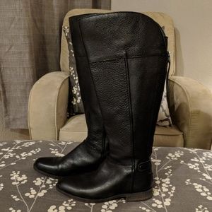 Almost new Franco Sarto black wide calf boots